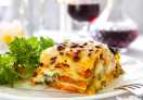 Vegetarian lasagne with cheese