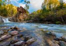 Crystal Mill Wooden Powerhouse located on Crystal River Colorado