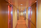 Cabins on both side of the corridor - inside the Ferry