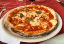 Pizza Margherita with fresh Basil