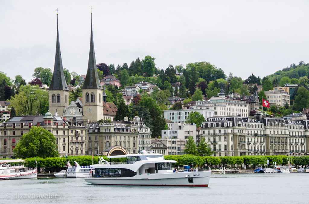 Lake side view of Lucerne