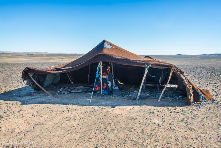 Nomad tent in Sahara Desert where we had our Berber Pizza for lunch!