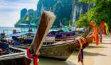 Long tail boats, Krabi,  Thailand.