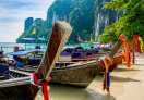 Long tail boats, Krabi,  Thailand.