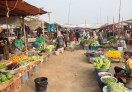 A view of the outdoor market