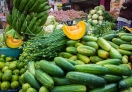 Fresh Green Vegetables in the market