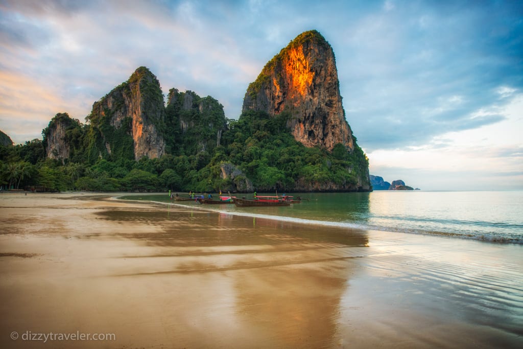 Beautiful Railay Beach early in the morning