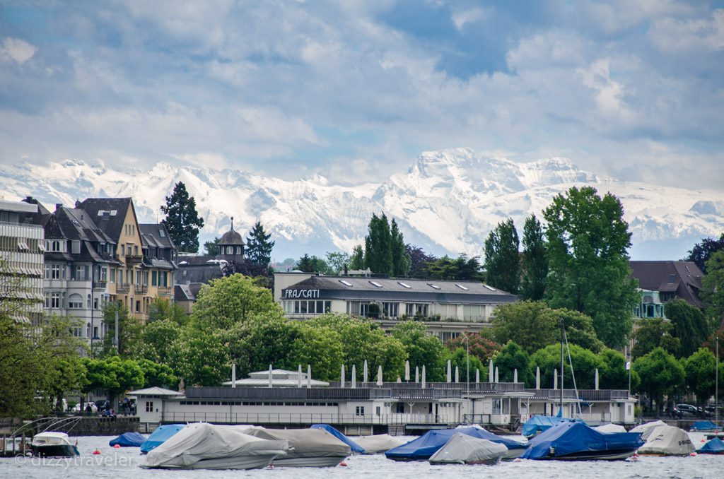 Alps in the hotizon, shot from Zurich City