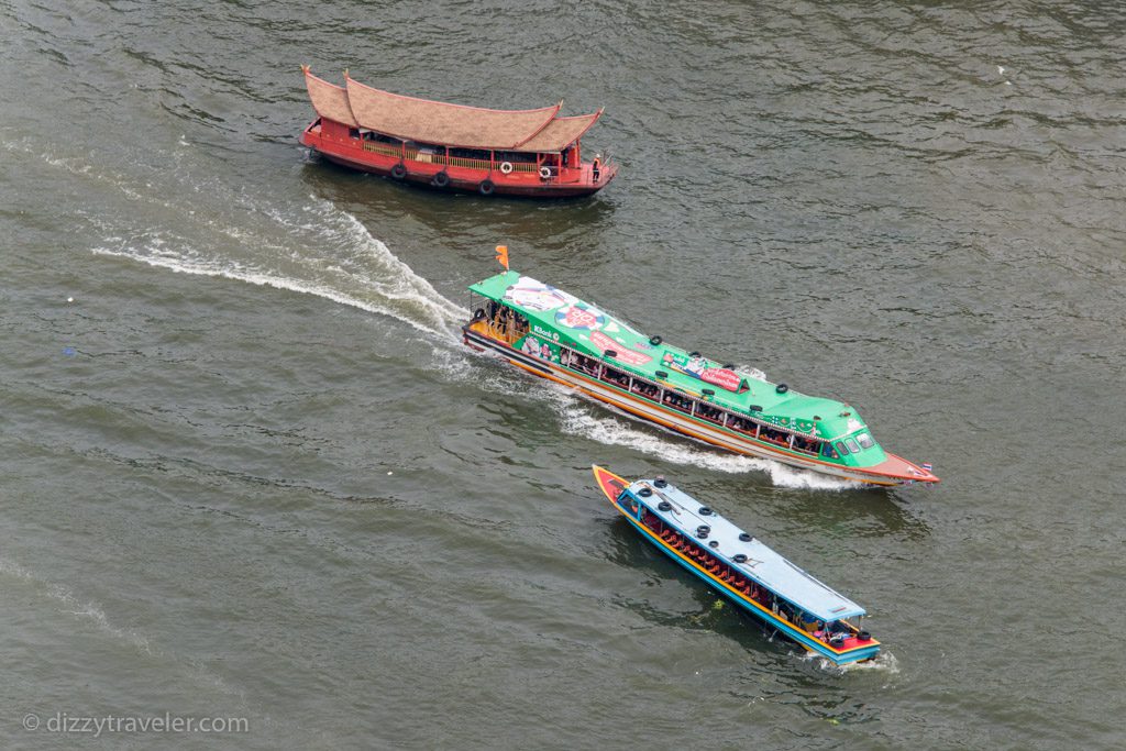 Rush Hour Activities in Chao Phraya River, Bangkok