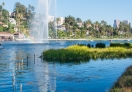 Beautiful view of Echo Lake in Los Angeles