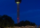 A beautiful view of the tower at night