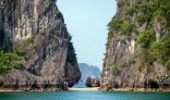Unbelievable view of beaches and mountains in Halong Bay