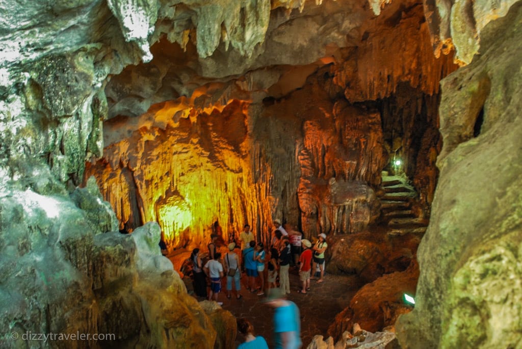 Inside view of Sung Sot Cave, Halong Bay