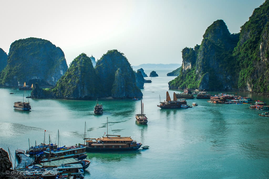 Rock formations in Ha Long Bay