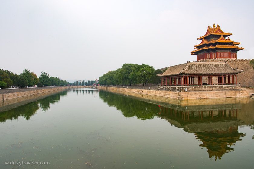 The moat surrounds the Forbidden City