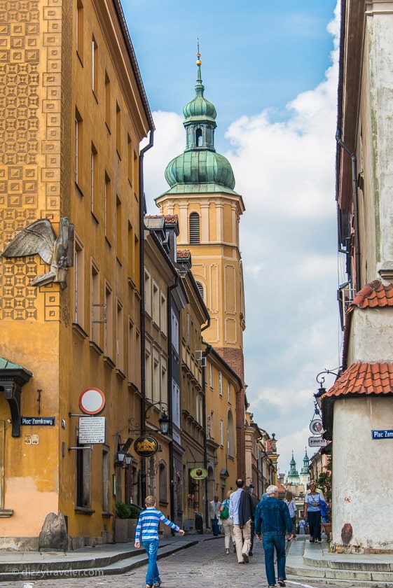 Narrow streets in Old Town Warsaw