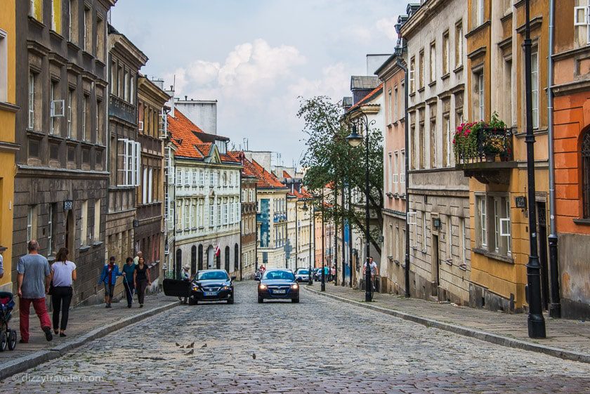 Cobblestone streets of Warsaw