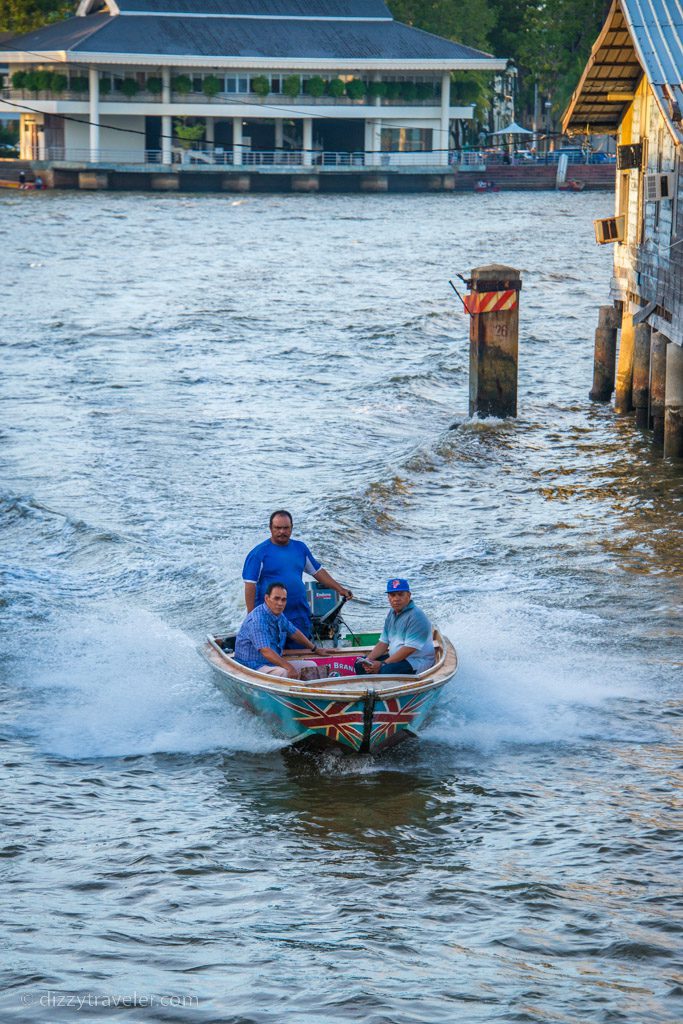 Water taxi in water village