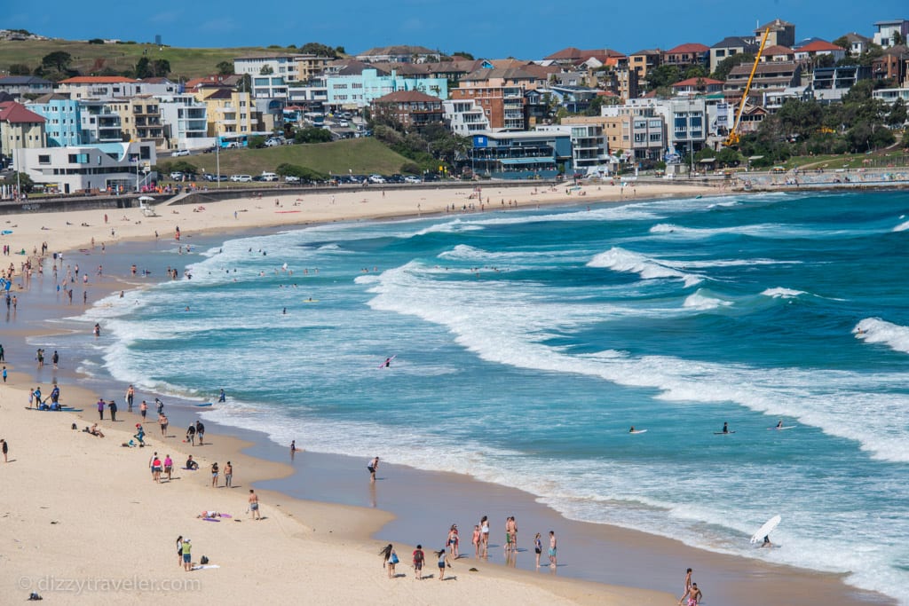 A view of the beach from the street!