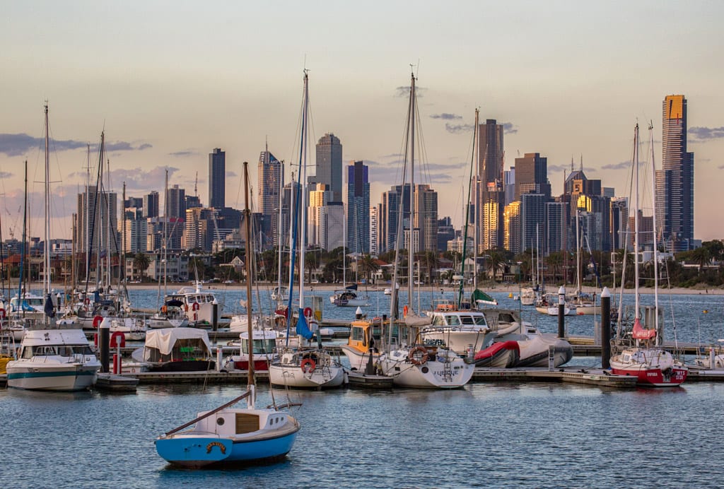 St Kilda, Melbourne City Skyline