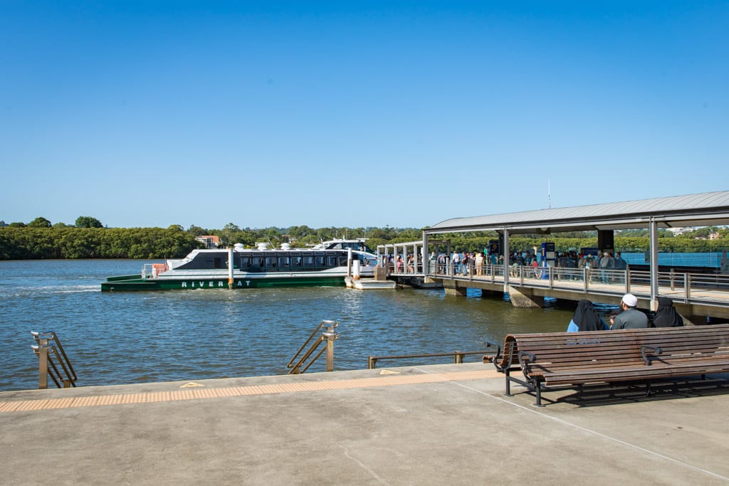 Taking Parramatta ferry to Sydney's Circular Quay