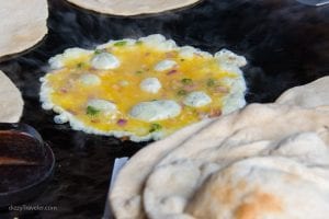 Omelette Bangladeshi style (called Dimm Vhaji)
