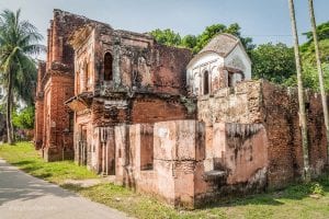 Ruined houses in historic city Panam (Panam Nagor), Bangladesh