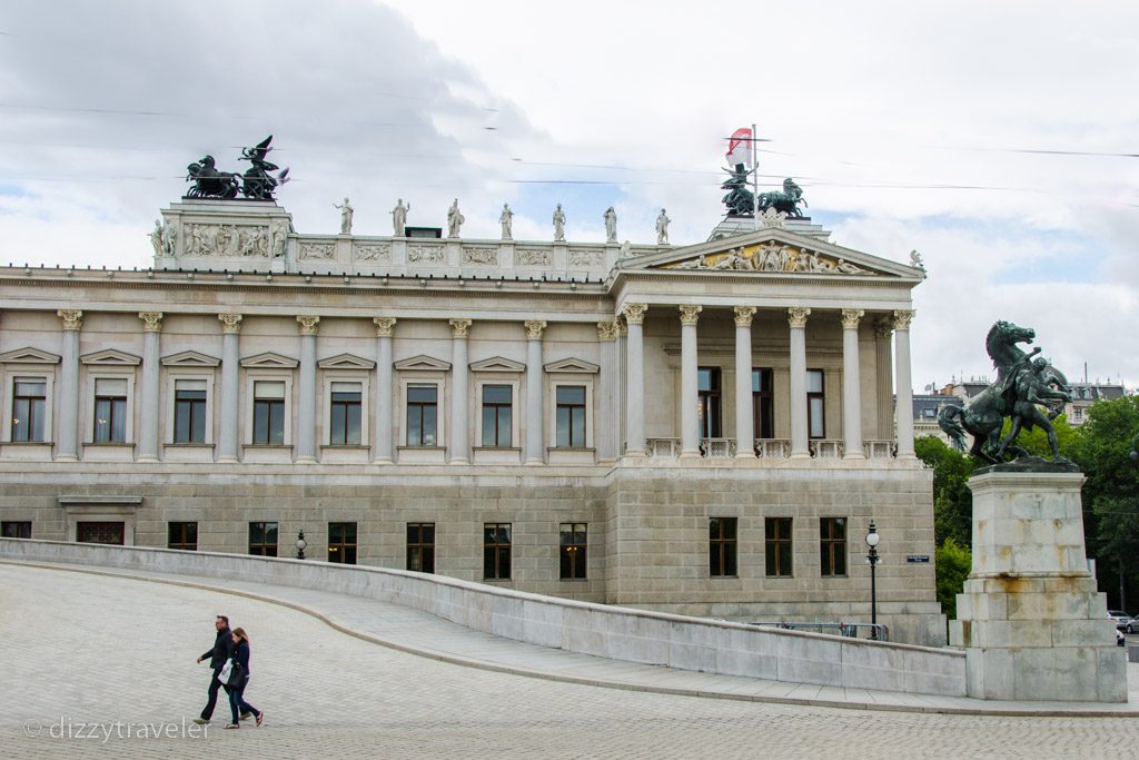 A view of the Austrian Parliament Building