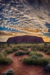 Beautiful view of Ayer Rock, Uluru