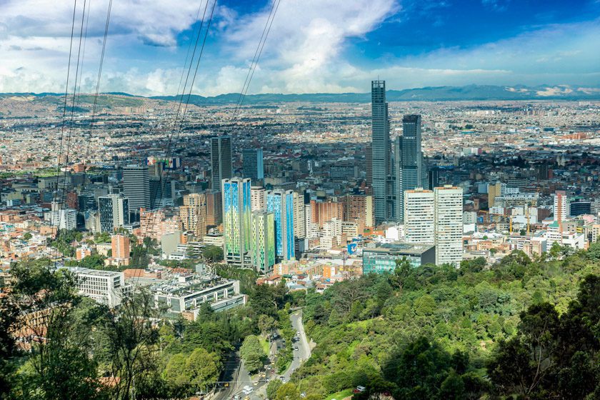 Aerial view of Bogota, Colombia