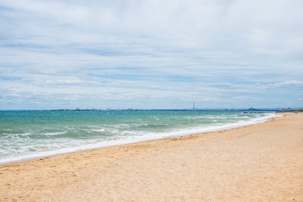 A view of Elwood Beach in Melbourne suburb.