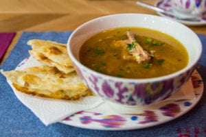 Lamb Soup with Bread Mongolian style