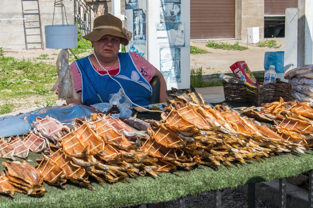 smoked Omul Fish from lake Baikal