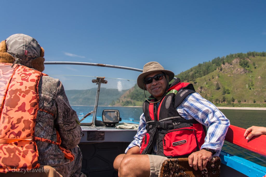 Boat trip in Lake Baikal