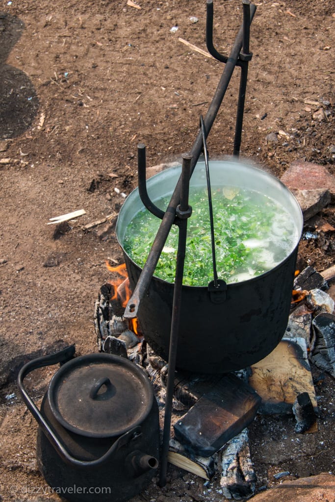 Traditional Fire Cooked Omul fisherman's Soup