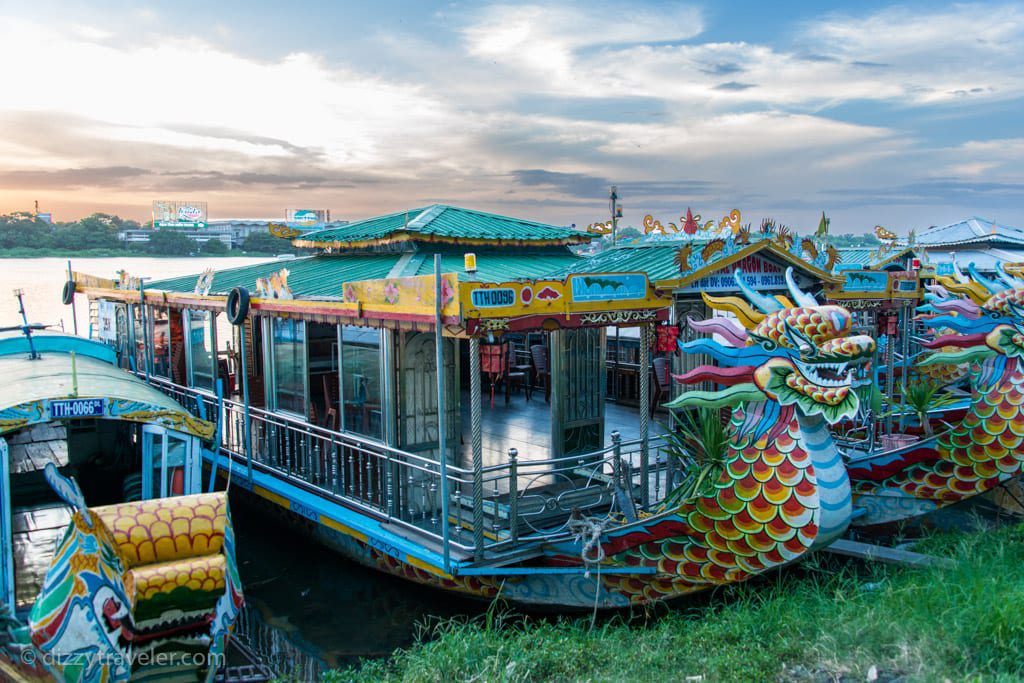 dragon boat in Perfume river