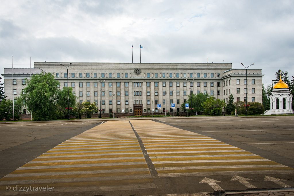 The Kirov Square in Irkutsk, Siberia