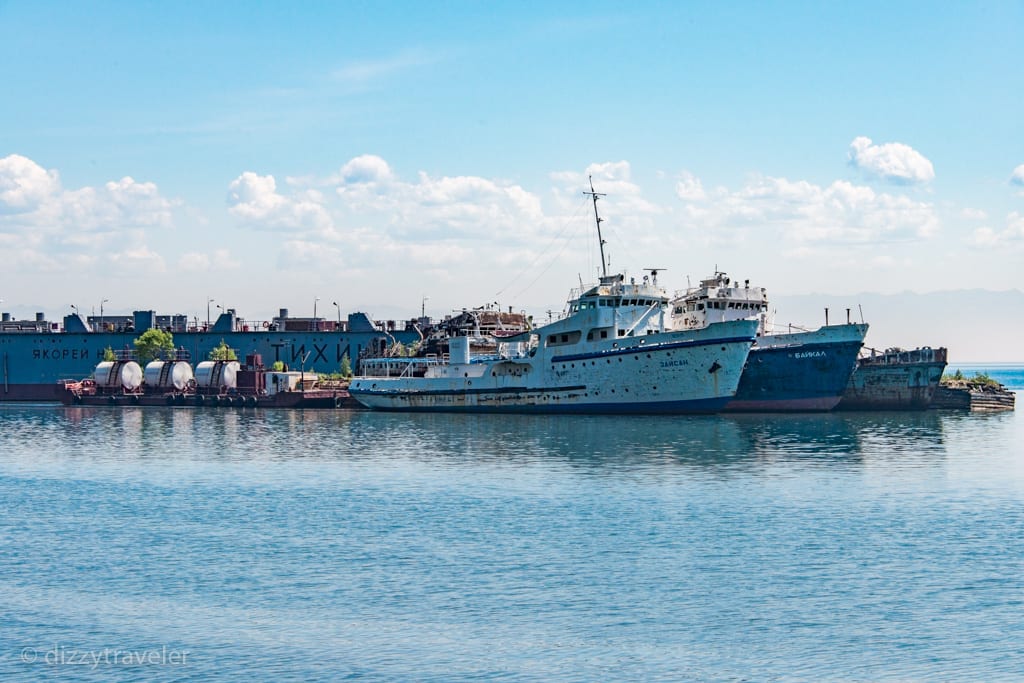 Fishing boats at Port Baikal