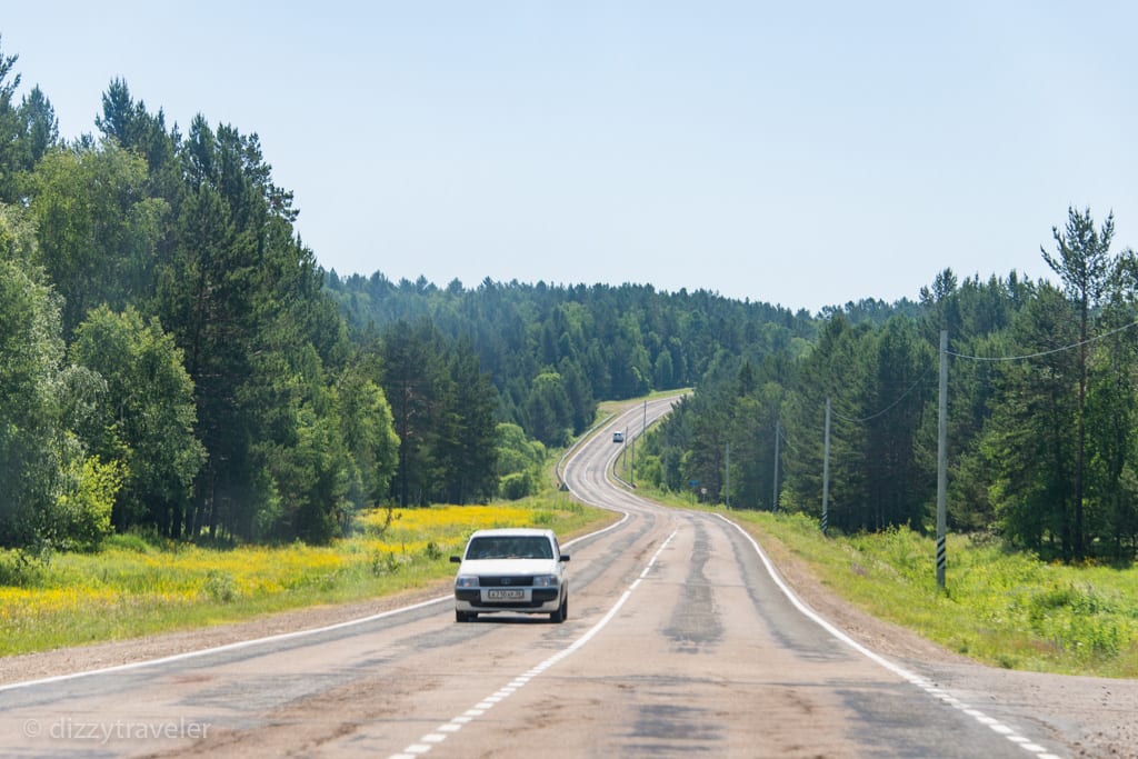 Scenic Highway from lake Baikal to Irkutsk