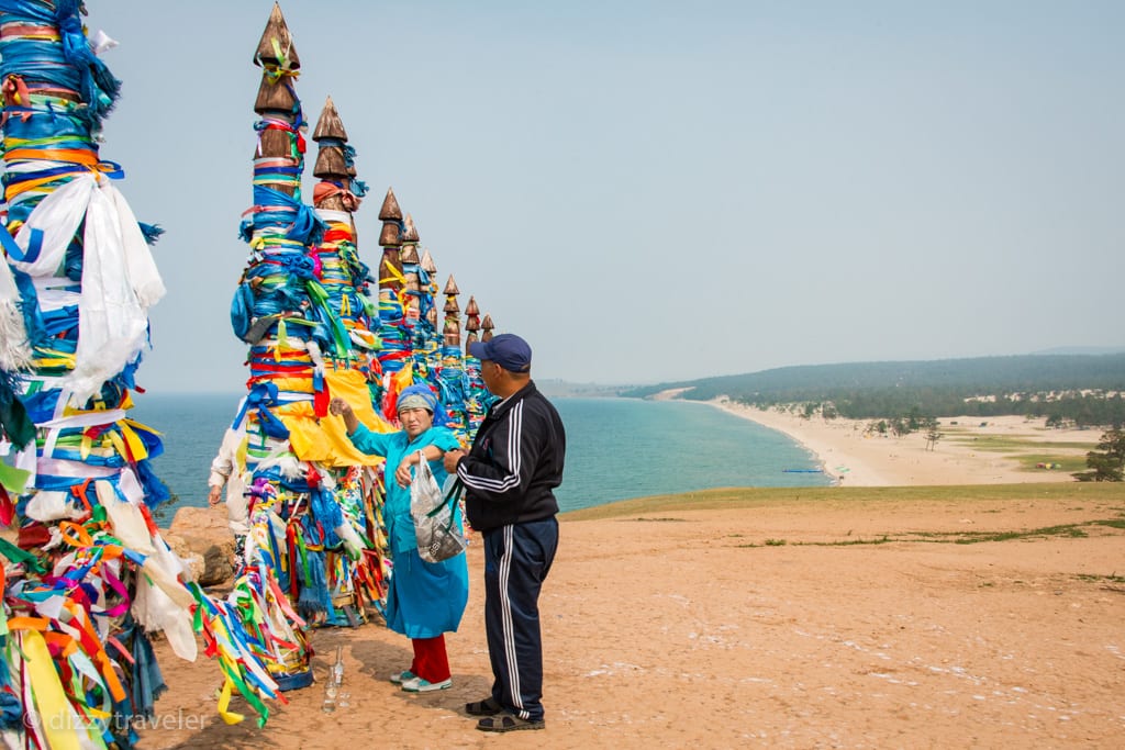 Sharman poles in Khuzhir, Olkhon Island