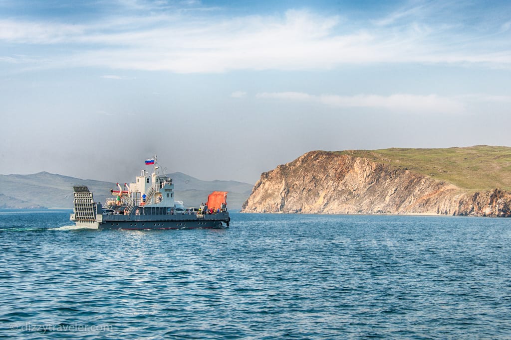 Ferry to go to Olkhon Island