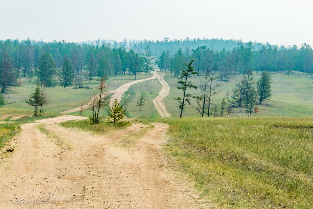 Roads on Olkhon island