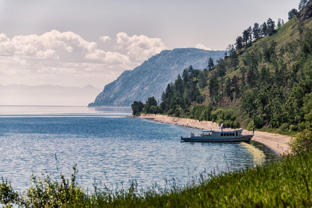 Hiking along Lake baikal