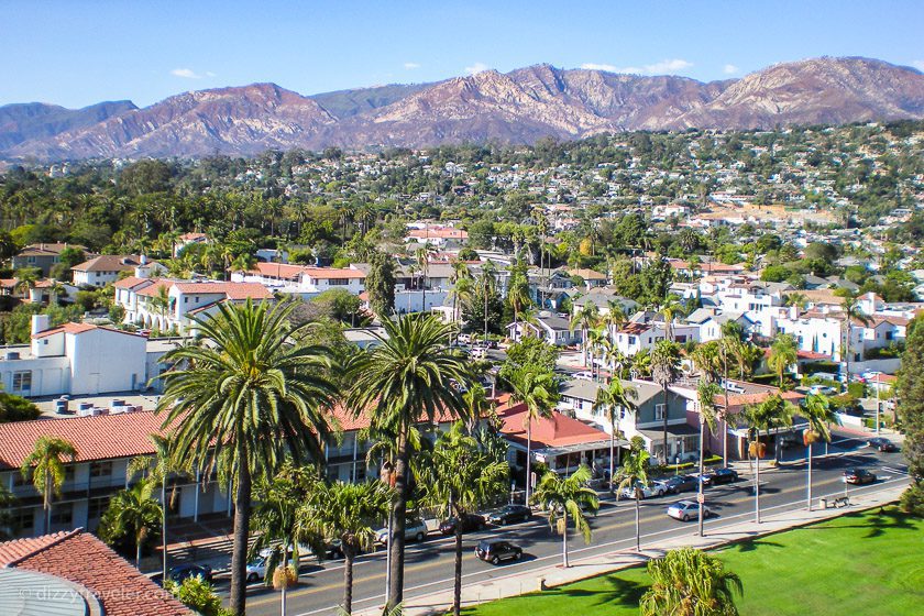 View of Santa Barbara from the rooftop