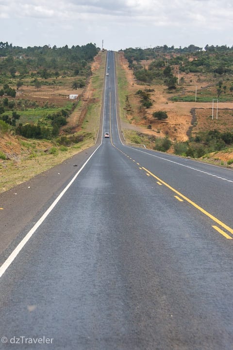 Highway to Nakuru in Kenya