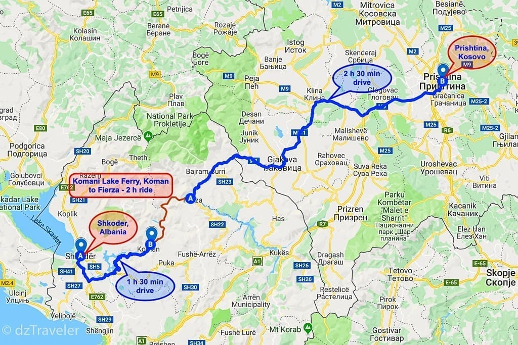 Road Trip from Albania to Kosovo