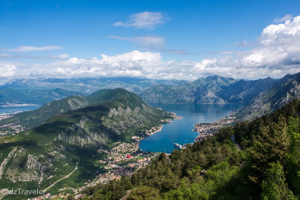 A view of Kotor from Mt Lovcen