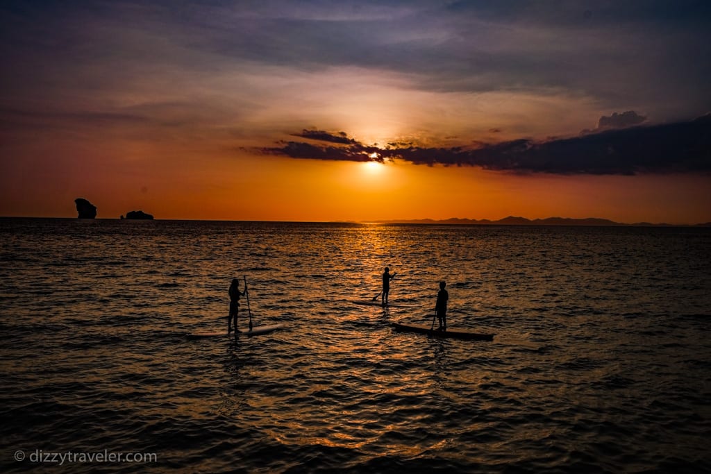 sunset in krabi