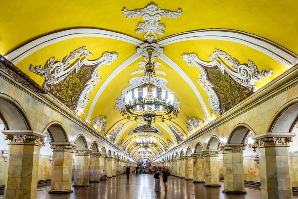 Komsomolskaya (Koltsevaya Line) station of Moscow metro