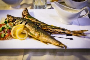 Smoked Omul fish at Kiermont restaurant